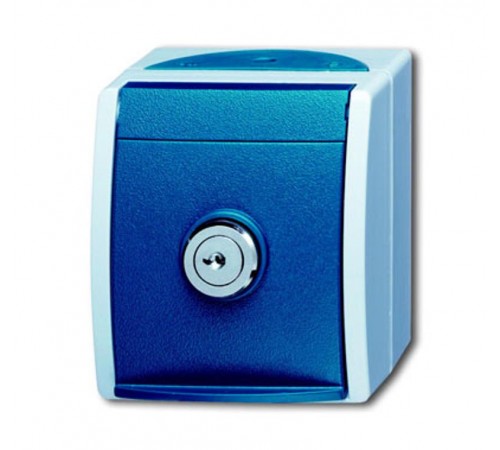 Розетка SCHUKO 16А 250В IP44 для открытого монтажа, с зам., серия ocean, цвет серый/сине-зелёный  2083-0-0823   2CKA002083A0823  ABB