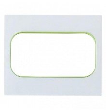 Стокгольм Рамка для розетки 2-местная белая с линией цвета зеленый PROxima  EYM-G-302-20  EKF