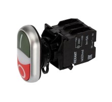 Кнопка LA32 красно-зеленая "Пуск-Стоп" с подсветкой NO+NC  36-5542  REXANT