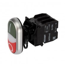 Кнопка LA32 красно-зеленая "Пуск-Стоп" с подсветкой NO+NC  36-5542  REXANT