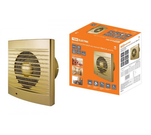 Вентилятор бытовой настенный 150 С-4, золото  SQ1807-0121  TDM
