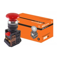 Кнопка AEAL-22 "Грибок"с фиксацией красный d22мм 230В 1з+1р   SQ0704-0020  TDM