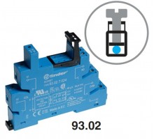 Розетка с винтовыми клеммами (с зажимной клетью) для реле 41 серии; питание 24В АС/DC; в комплекте пластиковая клипса; опции: LED  93020024  Finder