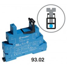 Розетка с винтовыми клеммами (с зажимной клетью) для реле 41 серии; питание 125В АС/DC; в комплекте пластиковая клипса; опции: LED  93020125  Finder