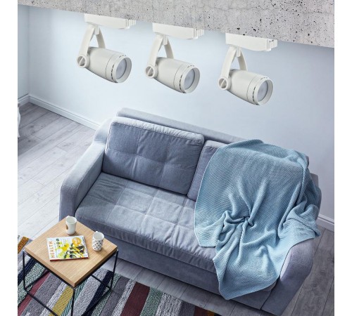 Светильник трековый под лампу TR12-GU10 WH GU10 ,белый  Б0044273  ЭРА