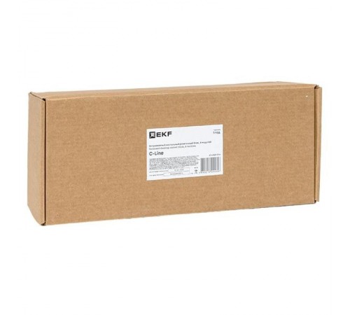 Встраиваемый настольный розеточный блок, 8 модулей, C-Line металлик  cl-vnbin-8-s  EKF