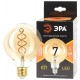Лампа светодиодная F-LED G95-7W-824-E27 spiral gold (филамент, шар спир зол, 7Вт, тепл, E27) (20/560)  Б0047663  ЭРА