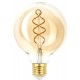 Лампа светодиодная F-LED G95-7W-824-E27 spiral gold (филамент, шар спир зол, 7Вт, тепл, E27) (20/560)  Б0047663  ЭРА