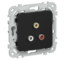 FLITE Розетка RCA РАрса-ФлЧ черный  FI-R10-K02  IEK