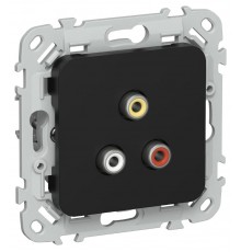 FLITE Розетка RCA РАрса-ФлЧ черный  FI-R10-K02  IEK