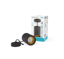 Светильник светодиодный накладной/подвесной HD042 12W (черный/золото) 4100K 79*100мм 1/20  HD042  Gauss