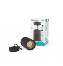 Светильник светодиодный накладной/подвесной HD042 12W (черный/золото) 4100K 79*100мм 1/20  HD042  Gauss