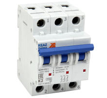 Выключатель автоматический трёхполюсный OptiDin BM63-3Z8-25-УХЛ3 342099 КЭАЗ