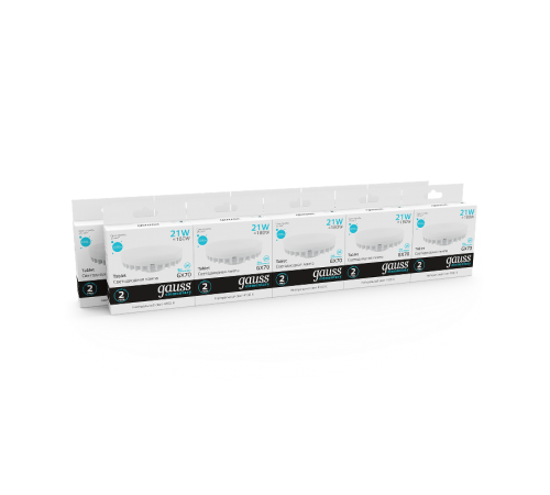 Лампа светодиодная Elementary GX70 21W 2000lm 4100K LED 1/10/50  83822  Gauss