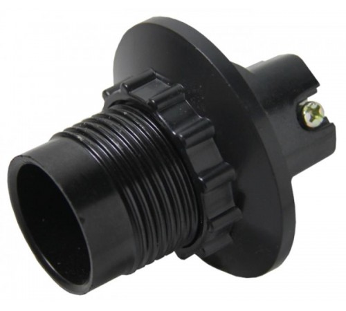 Патрон карболитовый с кольцом Е14 черный без наклейки   LHC-E14-r  EKF