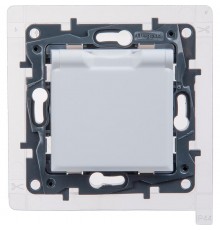 Etika Белый Розетка с заземлением IP44  со шторками с защитной крышкой 16А 250В безвинтовые зажимы  672226  Legrand
