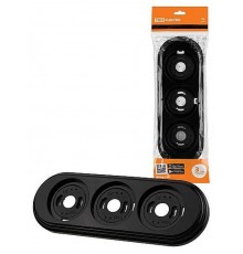 Рамка 3-х постовая черная "Виви"   SQ1820-1291  TDM