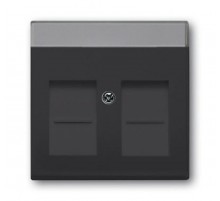 Плата центральная (накладка) для коммуникационных розеток с суппортами, серия solo/future, цвет антрацит  1710-0-3627   2CKA001710A3627  ABB