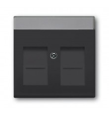 Плата центральная (накладка) для коммуникационных розеток с суппортами, серия solo/future, цвет антрацит  1710-0-3627   2CKA001710A3627  ABB