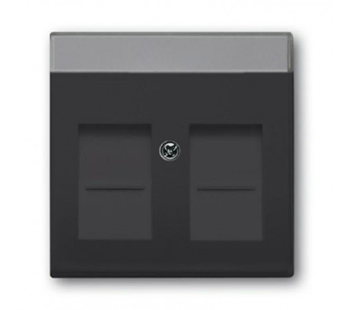 Плата центральная (накладка) для коммуникационных розеток с суппортами, серия solo/future, цвет антрацит  1710-0-3627   2CKA001710A3627  ABB