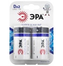 Батарейка щелочная (алкалиновая)  LR20-2BL (12/96/3168) (D)   C0038443  ЭРА