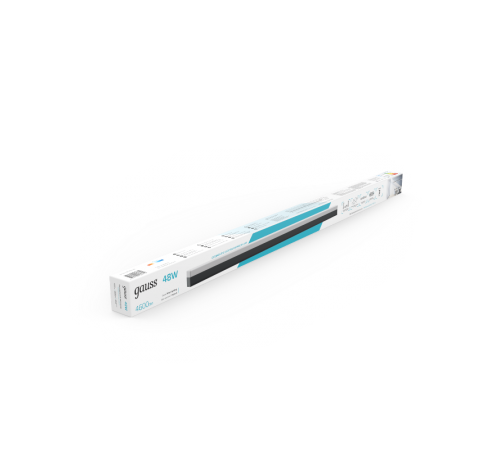 Светильник светодиодный матовый  IP40 1180*70*55мм 48W 4600Лм 4000K Shop Lighting черный 1/12  883625248  Gauss