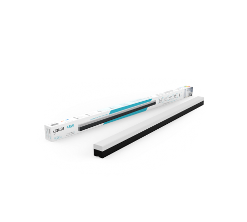 Светильник светодиодный матовый  IP40 1180*70*55мм 48W 4600Лм 4000K Shop Lighting черный 1/12  883625248  Gauss