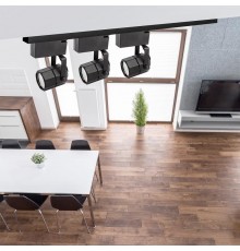 Светильник трековый под лампу TR9-GU10 BK MR16 черный  Б0044266  ЭРА