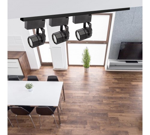 Светильник трековый под лампу TR9-GU10 BK MR16 черный  Б0044266  ЭРА