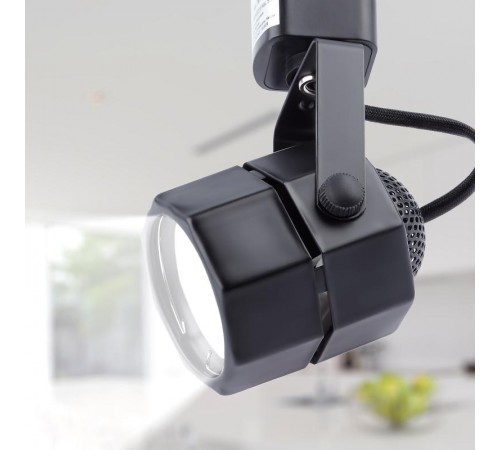 Светильник трековый под лампу TR9-GU10 BK MR16 черный  Б0044266  ЭРА