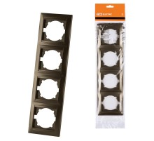 Рамка 4-х постовая вертикальная бронза "Лама"  SQ1815-0735  TDM