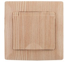 Розетка Intro Solo 4-203-11 с заземлением 2P+E Schuko с крышкой, 16А-250В, IP20, СУ, сосна  Б0053665  Intro