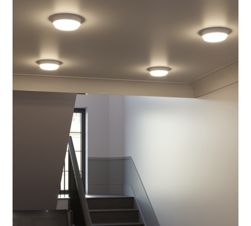 Светильник светодиодный пылевлагозащищенный для ЖКХ HALL круг 20W 1520lm 4000K 200-240V IP40 D180*33мм белый LED 1/40  193411220  Gauss