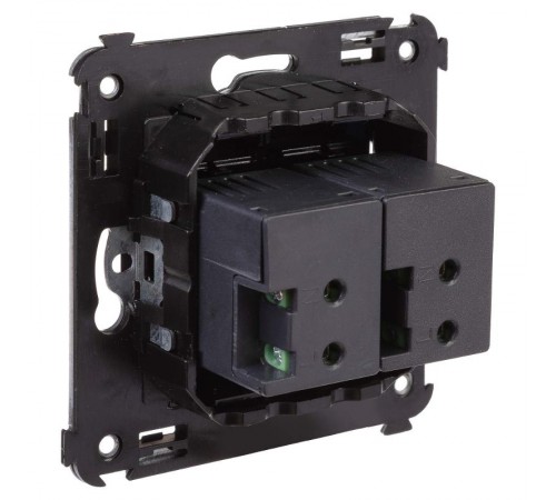 USB зарядное устройство в стену, "Avanti", "Черный квадрат"  4402543  DKC