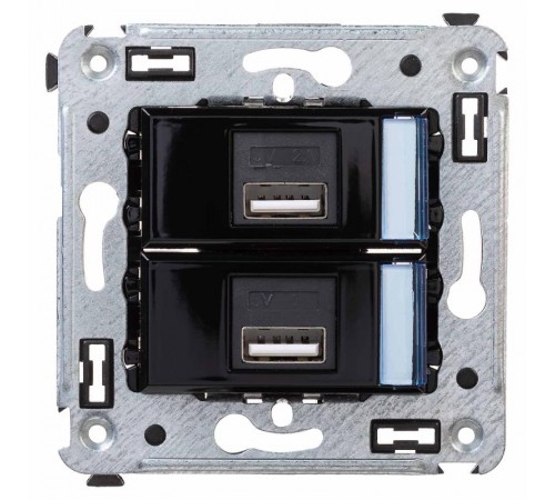 USB зарядное устройство в стену, "Avanti", "Черный квадрат"  4402543  DKC
