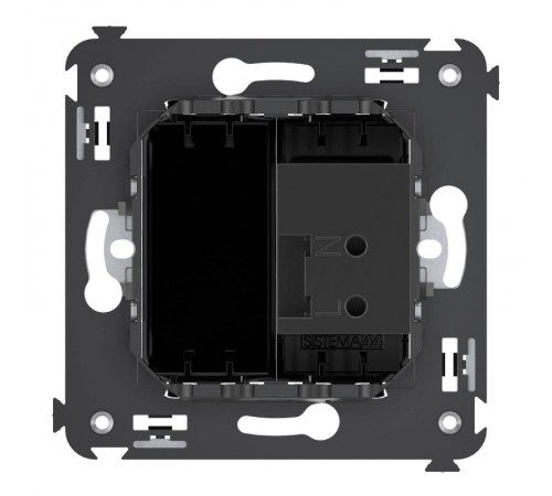 USB зарядное устройство в стену, "Avanti", "Черный квадрат"  4402543  DKC