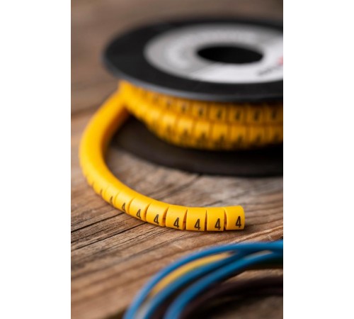 Маркер-кабельный 6,0кв.мм "4" (500шт.) (ЕС-3) EKF PROxima  plc-KM-6-4  EKF