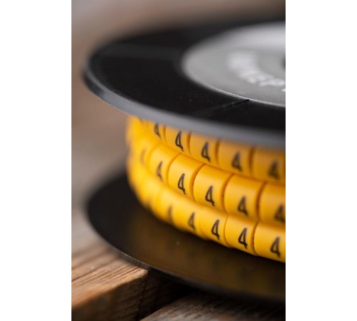 Маркер-кабельный 6,0кв.мм "4" (500шт.) (ЕС-3) EKF PROxima  plc-KM-6-4  EKF