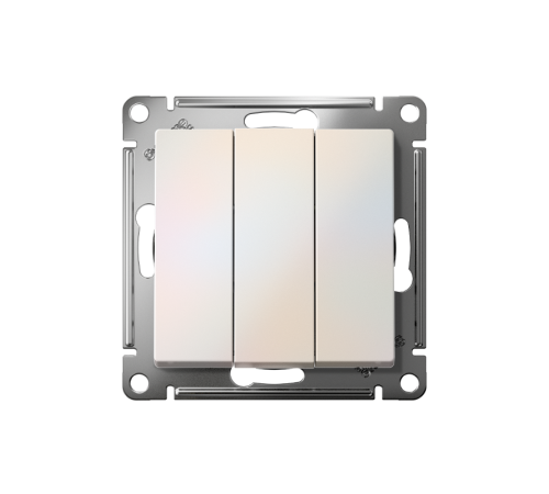 AtlasDesign Жемчуг Выключатель 3-клавишный сх.1+1+1, 10АХ, механизм  ATN000431  SE