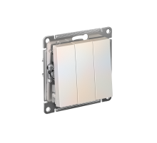 AtlasDesign Жемчуг Выключатель 3-клавишный сх.1+1+1, 10АХ, механизм  ATN000431  SE