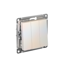 AtlasDesign Жемчуг Выключатель 3-клавишный сх.1+1+1, 10АХ, механизм  ATN000431  SE