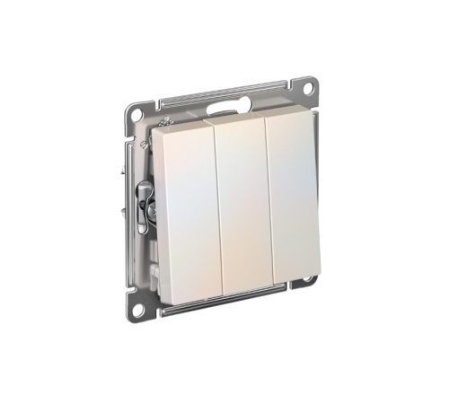 AtlasDesign Жемчуг Выключатель 3-клавишный сх.1+1+1, 10АХ, механизм  ATN000431  SE