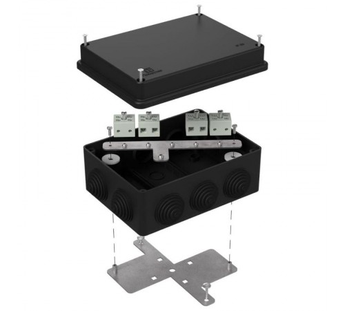 Коробка огнестойкая для о/п 40-0310-FR6.0-8 Е15-Е120 RAL9005 150х110х70 (6 шт/кор) черная  40-0310-9005-FR6.0-8  Промрукав