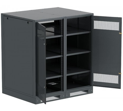 ITK LINEA B Шкаф (пустой) 1350х1200мм дверь двуст. мет. чер.  LB05-13H29-2M  ITK