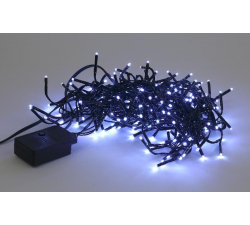 Гирлянда светодиодная  Нить Мишура 3,9 м зеленый провод, холодный свет, ENIN - GC  220V IP20 (24/576)  Б0047969  ЭРА