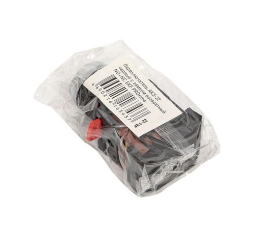 Переключатель АKS-22 черный c замком возвратный NO+NC EKF PROxima  aks-22  EKF