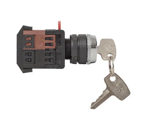 Переключатель АKS-22 черный c замком возвратный NO+NC EKF PROxima  aks-22  EKF