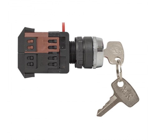 Переключатель АKS-22 черный c замком возвратный NO+NC EKF PROxima  aks-22  EKF