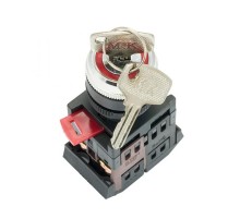Переключатель АKS-22 черный c замком возвратный NO+NC EKF PROxima  aks-22  EKF
