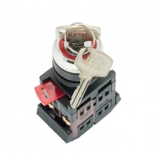 Переключатель АKS-22 черный c замком возвратный NO+NC EKF PROxima  aks-22  EKF